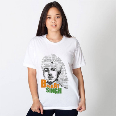 hamsa print world Printed Women Round Neck Reversible White T-Shirt