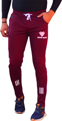 Acton Wilmer Solid Men Black Track Pants