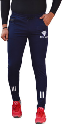 Acton Wilmer Solid Men Black Track Pants