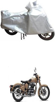 Wild Panther Two Wheeler Cover for Royal Enfield(Classic 500, Silver)