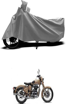 Wild Panther Two Wheeler Cover for Royal Enfield(Classic 500, Grey)
