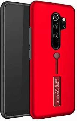 vmt stock Back Cover for Sadgatih Case with Inbuilt Stand & Hand Holder Strap for Redmi Note 8 Pro(Red)(Multicolor, Dual Protection)