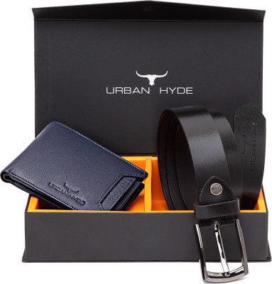 URBAN HYDE Wallet & Belt Combo(Blue)