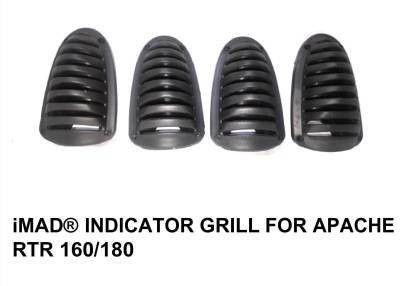 IMAD TRADING APACHE RTR 160/180 INDICATOR GRILL Bike Headlight Grill(Black)