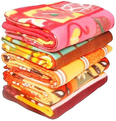 kumar creation Printed Single Fleece Blanket for  Mild Winter(Microfiber, Multicolor)