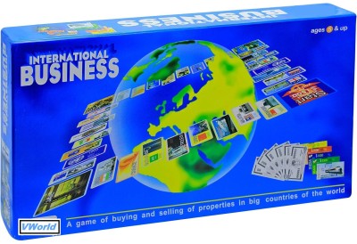vworld Fantastic International Business Family Board Game | Monopooly Game of Buying and Selling Banking Mortaging |Players Required (Minimum: 2 Players & Maximum: 6 Players) (International Business) Money & Assets Games Board Game