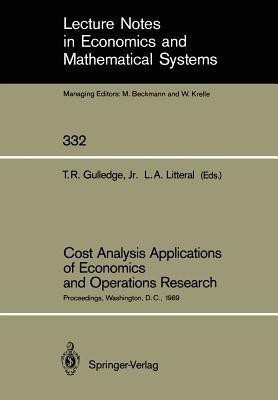 Cost Analysis Applications of Economics and Operations Research(English, Paperback, unknown)