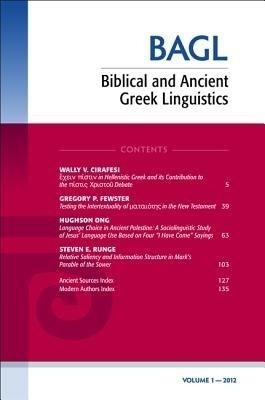 Biblical and Ancient Greek Linguistics, Volume 1(English, Paperback, unknown)