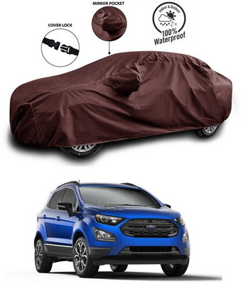 ANTHUB Car Cover For Ford Ecosport (With Mirror Pockets)(Maroon)