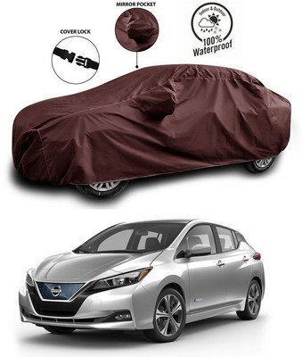 ANTHUB Car Cover For Nissan Leaf EV (With Mirror Pockets)(Brown)