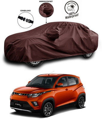 SEBONGO Car Cover For Mahindra e2o (With Mirror Pockets)(Maroon)