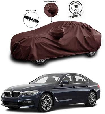 SEBONGO Car Cover For BMW 5 Series (With Mirror Pockets)(Maroon)