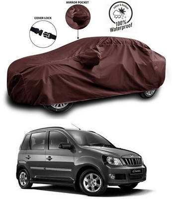 ANTHUB Car Cover For Mahindra Quanto (With Mirror Pockets)(Maroon)