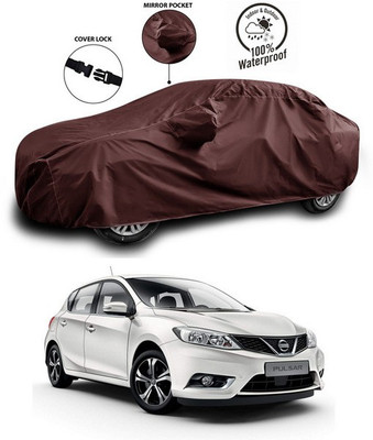 ANTHUB Car Cover For Nissan Pulsar (With Mirror Pockets)(Maroon)