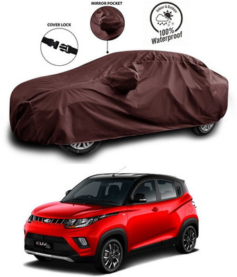 ANTHUB Car Cover For Mahindra KUV100 (With Mirror Pockets)(Maroon)