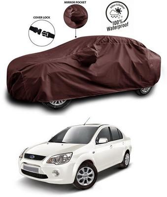 ANTHUB Car Cover For Ford Fiesta Classic (With Mirror Pockets)(Maroon)