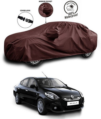 ANTHUB Car Cover For Renault Scala (With Mirror Pockets)(Brown)