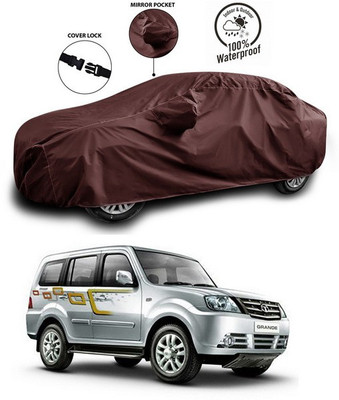 ANTHUB Car Cover For Tata Sumo Grande (With Mirror Pockets)(Maroon)