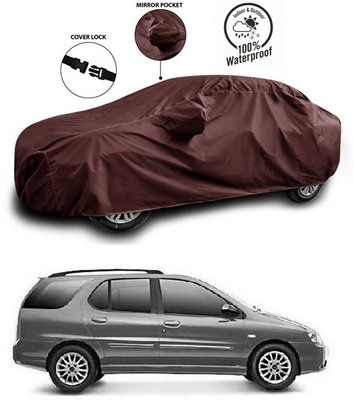 ANTHUB Car Cover For Tata Indigo Marina (With Mirror Pockets)(Brown)