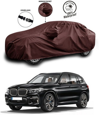 SEBONGO Car Cover For BMW X3 (With Mirror Pockets)(Brown)