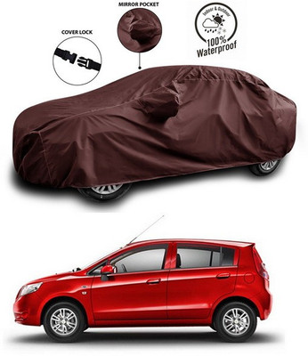 ANTHUB Car Cover For Chevrolet Sail UVA (With Mirror Pockets)(Maroon)
