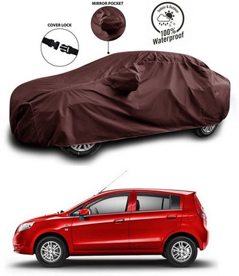 SEBONGO Car Cover For Chevrolet Sail UVA (With Mirror Pockets)(Brown)