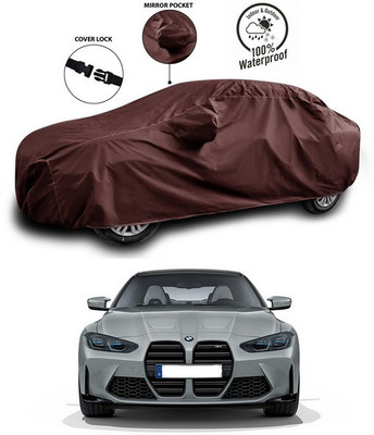 ANTHUB Car Cover For BMW M4 (With Mirror Pockets)(Maroon)