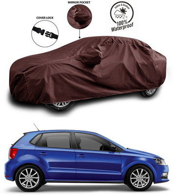 SEBONGO Car Cover For Volkswagen Polo GT (With Mirror Pockets)(Maroon)