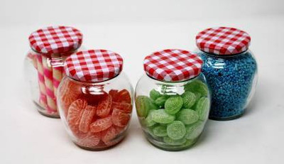 SAVORADE Glass Grocery Container  - 500 ml(Pack of 4, Clear)