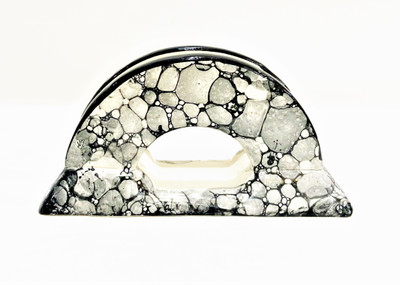 Little Things 1 Compartments ceramic Napkin Holder(Grey, White)