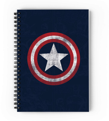 epheriwala Captian America A5 Diary Unruled 160 Pages(Blue)