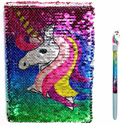 Toyshala Unicorn Dairy A5 Diary Ruled 100 Pages(Multicolor)