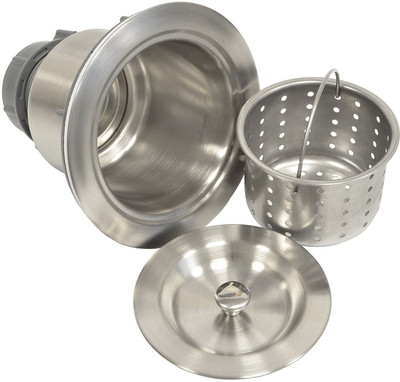 SCW Kitchen Sink Stainless Steel Push Down Strainer(32 cm Set of 1)