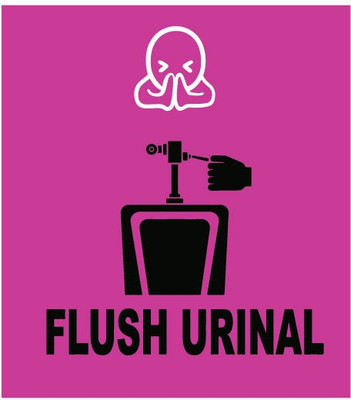 VVWV FLUSH URINAL Emergency Sign