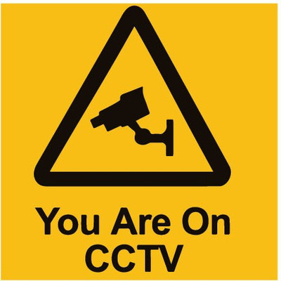 VVWV You Are on CCTV Emergency Sign