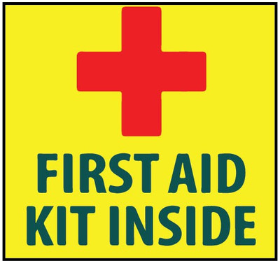 VVWV FRIST AID KIT INSIDE SIGN STICKER Emergency Sign