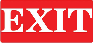 VVWV EXIT SIGN STICKER Emergency Sign