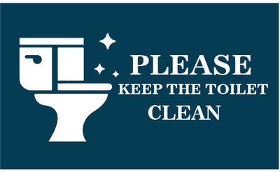 VVWV KEEP THE TOILET CLEAN SIGN STICKER Emergency Sign