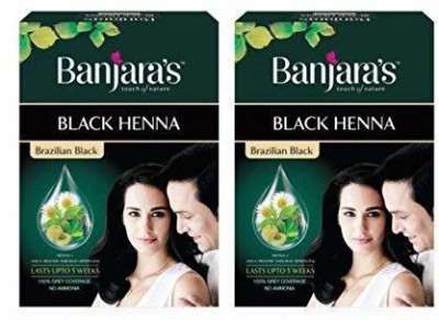 Banjara BRAZILIAN BLACK HENNA (54g X 2N) PACK OF 2(54 g)