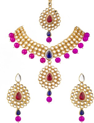 piah fashion Alloy Gold-plated Multicolor Jewellery Set(Pack of 1)