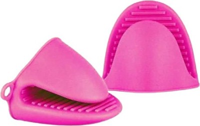 V J Fashion Pink Silicon Kitchen Linen Set(Pack of 2)