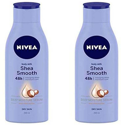 NIVEA Body Milk Shea Smooth With Deep Moisture Serum & Shea Butter(400 ml)