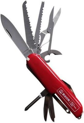 RainSound Stainless Steel Swiss Knife 14 in 1 Multi-utility Knife(Red)