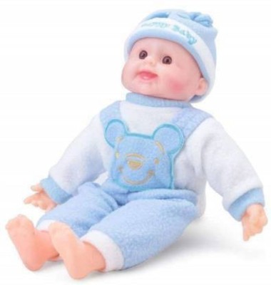 3 Jokers Happy Baby Boy Laughing Musical Doll With Touch Sensors with Sound(Blue)