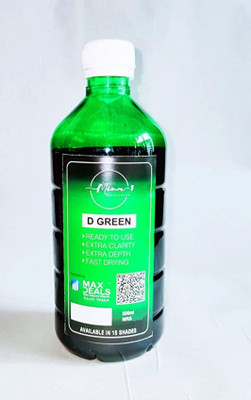 max deals Mina-1 Glass Colour Solvent Based Dark Green 500 ml(Set of 1, Dark Green)