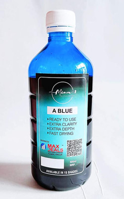 max deals Mina-1 Glass Colour Solvent Based Atlas blue 500 ml(Set of 1, Atlas Blue)