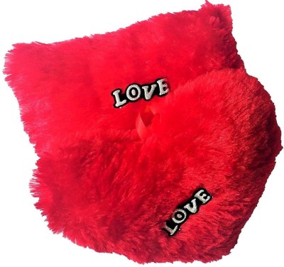Bubbly Giggles Polyester Fibre Solid Cushion Pack of 1(Red)