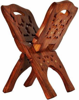 PUCHCHI Wood Folding Square Rehal Book Stand Wooden Brown Book Rest(Width (Open) = 30.75 cm : Height (Open) = 30.55 cm) deal from flipkart