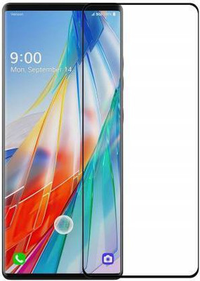 MOBIGENIX Edge To Edge Tempered Glass for LG WING(Pack of 1)