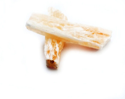 AIR9999 Orange Selenite Crystal Rough Crystal Sticks 100 Grams Decorative Showpiece  -  2 cm(Crystal, Orange)